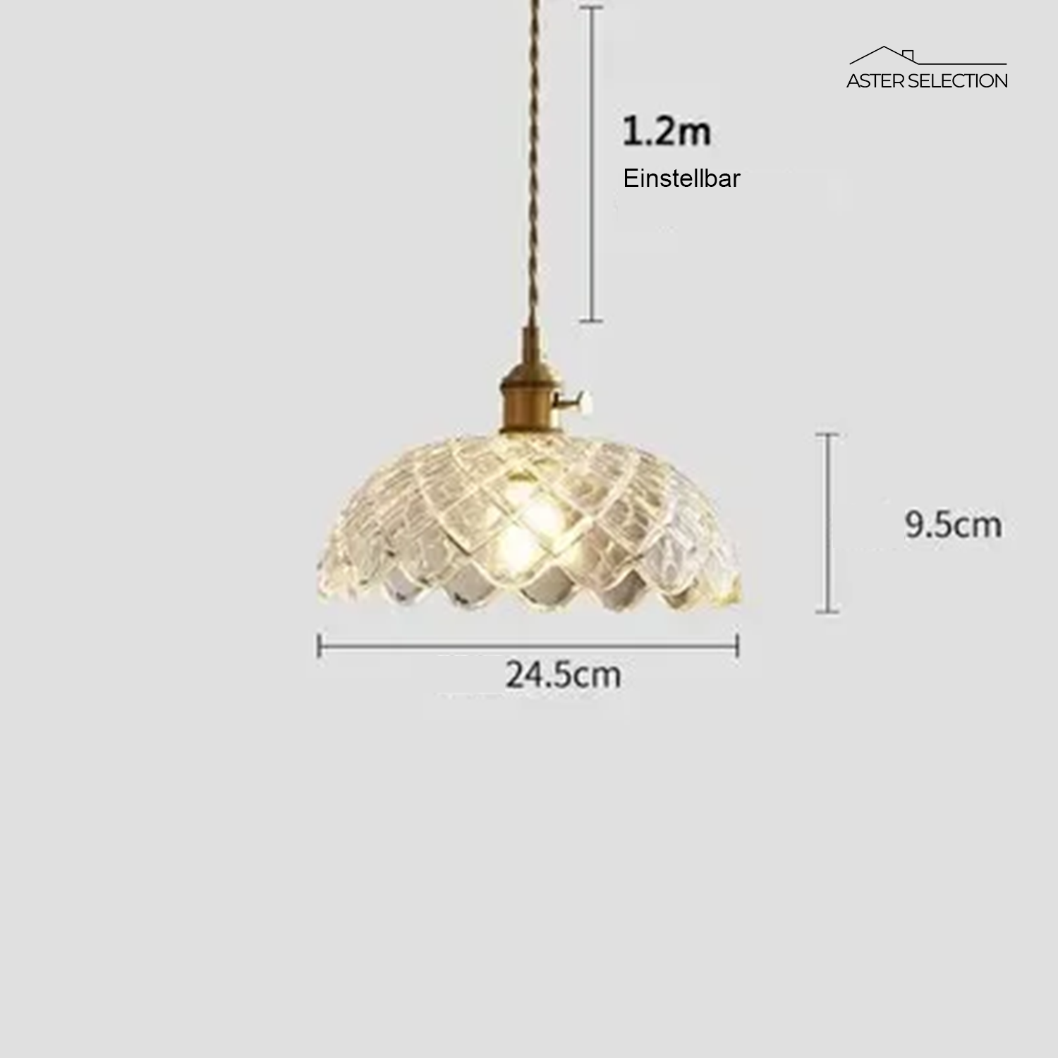 Glas E27 Pendelleuchte
