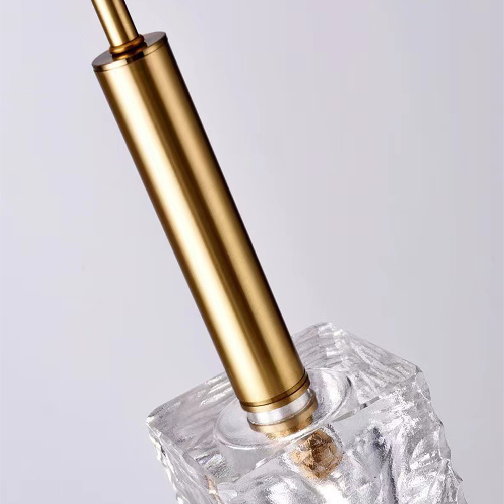 Stilvolle Messing -Kristalllampe