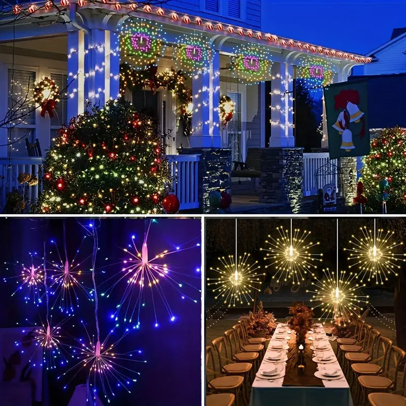 Dimmbare LED Feuerwerk Lichterkette für Weihnachten