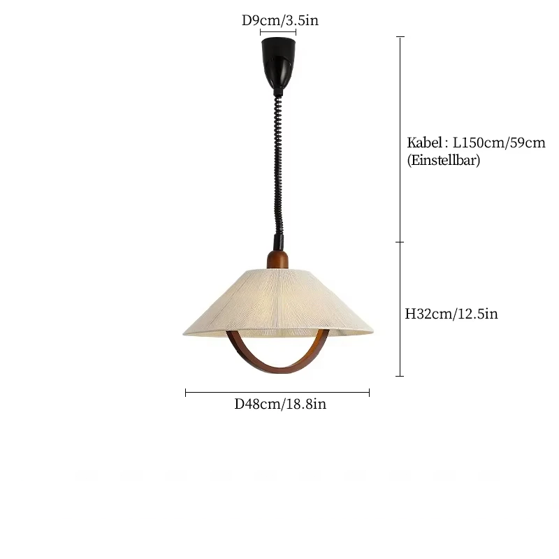 Holz Glas Deckenlampe