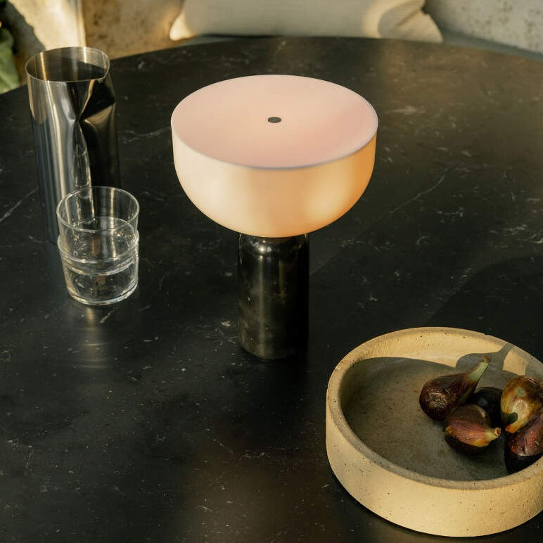 Elegant table lamp with marble base