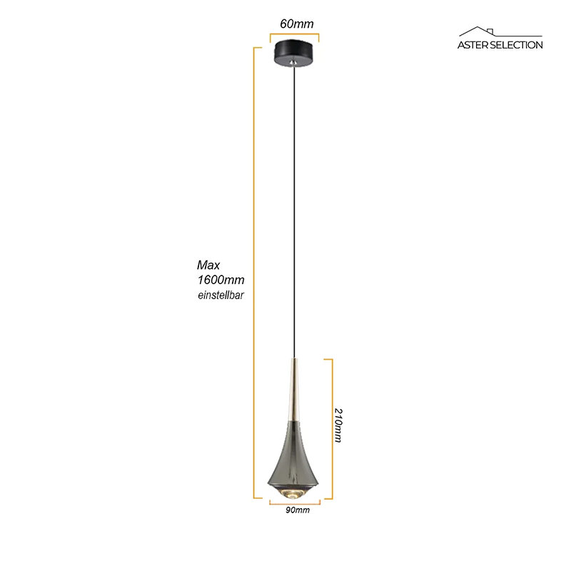Spiegel LED Pendelleuchte