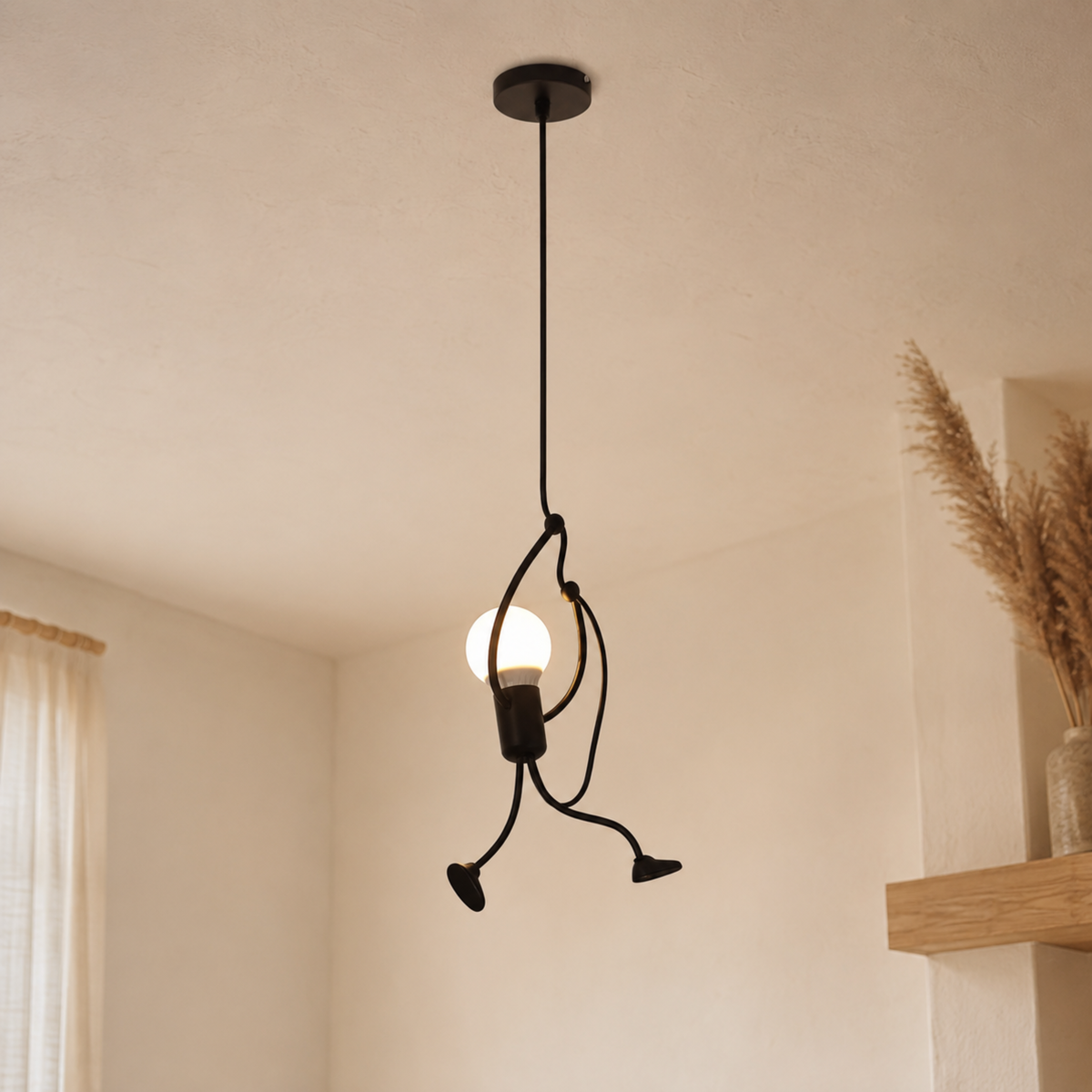 Orlena Geometrische Pendelleuchte aus Eisen