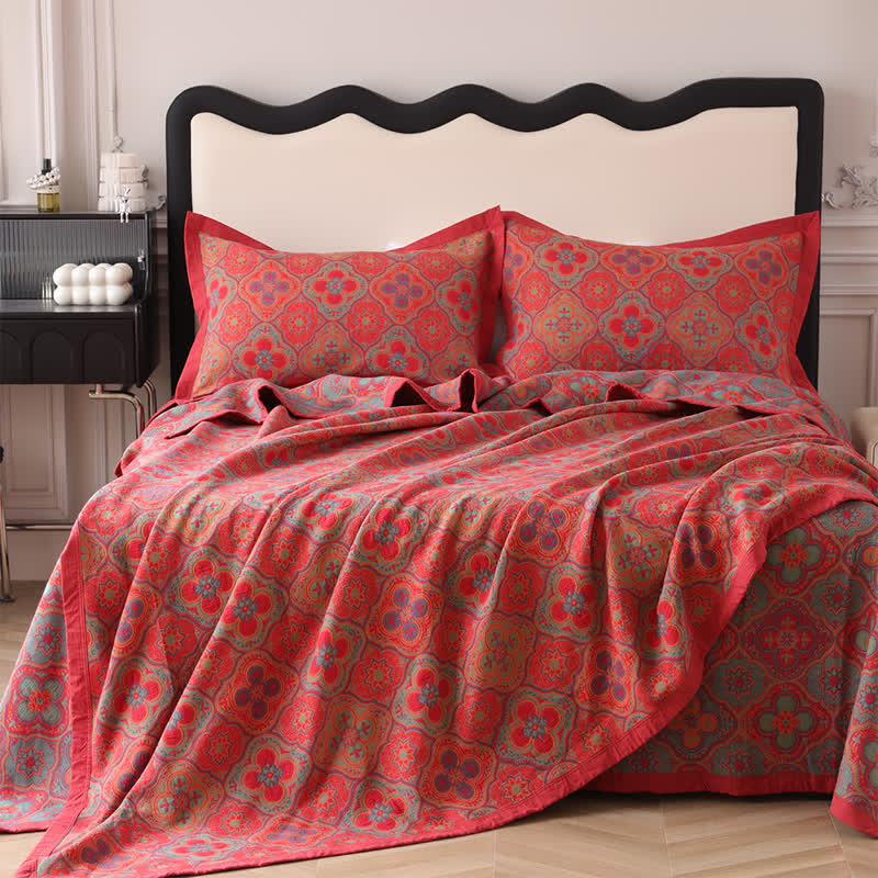 Mandala Steppdecke Baumwolle wendbar modernes Schlafzimmer Design