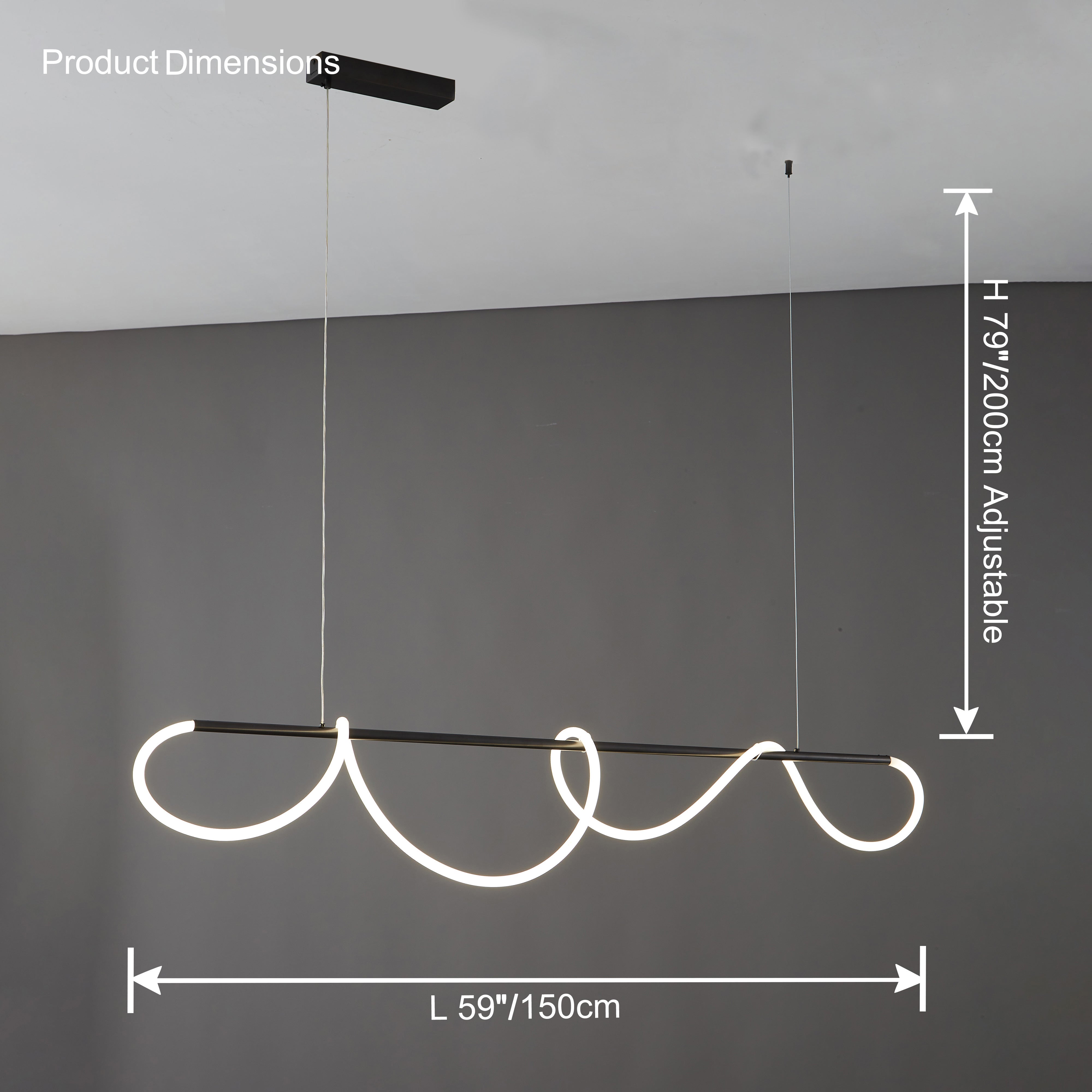 Moderne LED-Pendelleuchte mit Seilmuster
