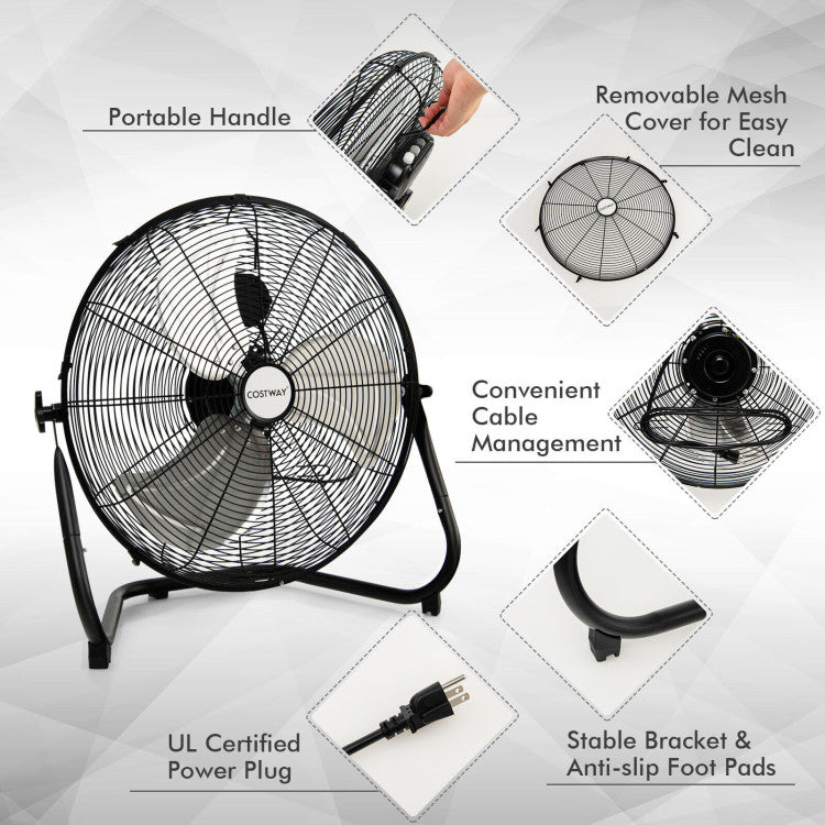 20-Zoll-Hochleistungs-Industrie-Bodenventilator