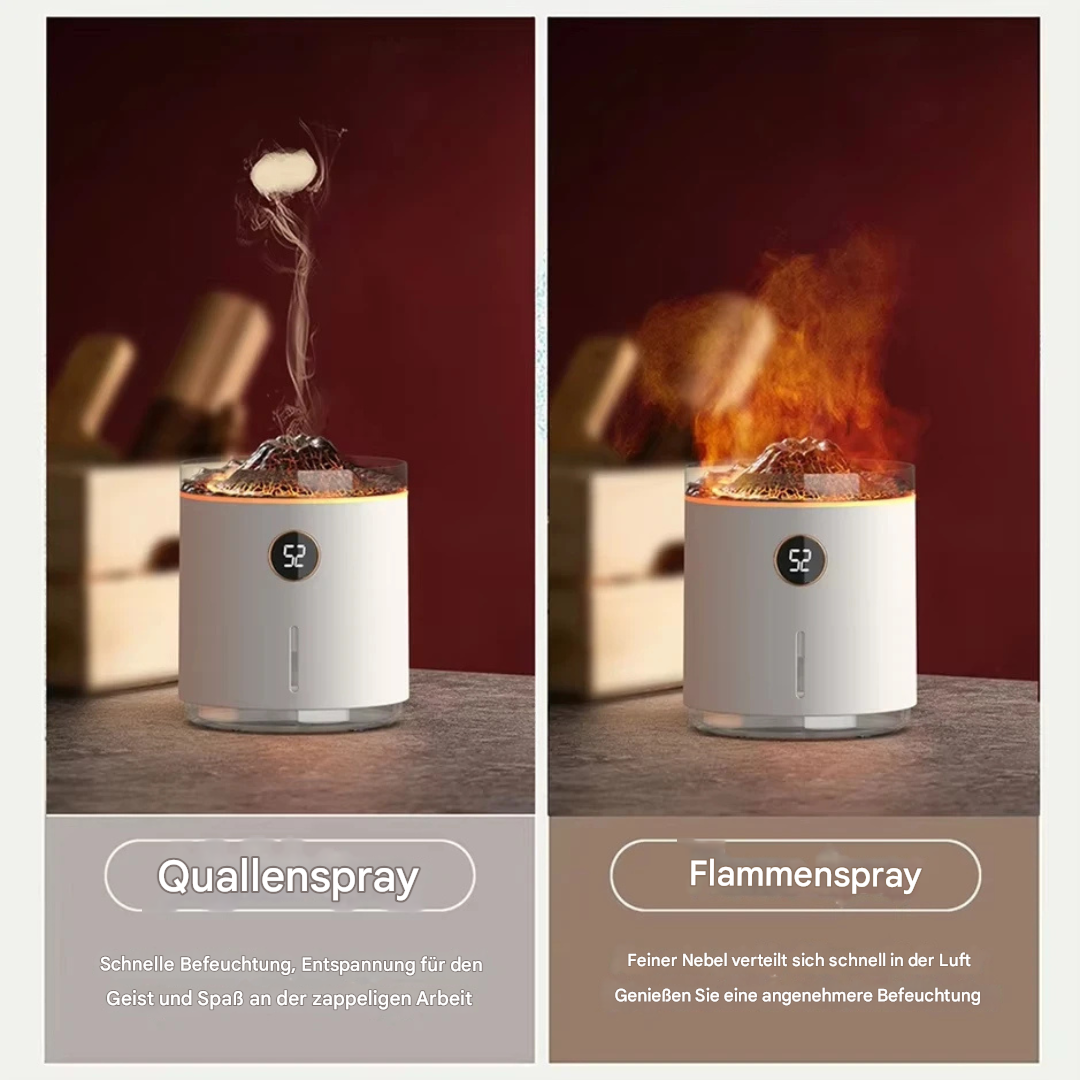 Flammen-Luftbefeuchter mit Aroma