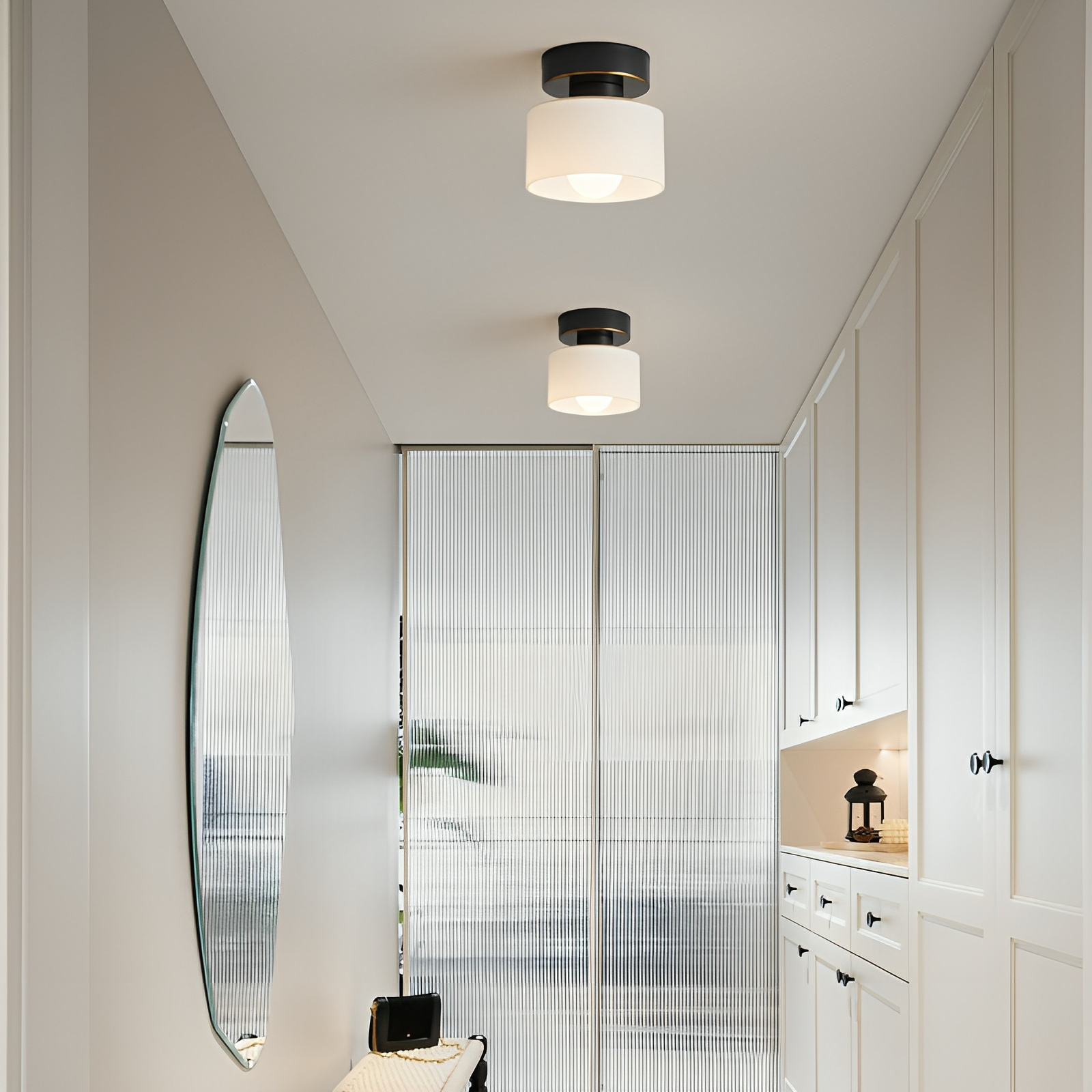 bauhaus deckenspot modern minimalistisch deckenleuchte warmes licht schlafzimmer
