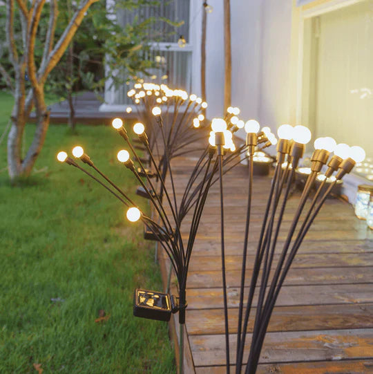 Solar garden lights flame dance (set of 2)