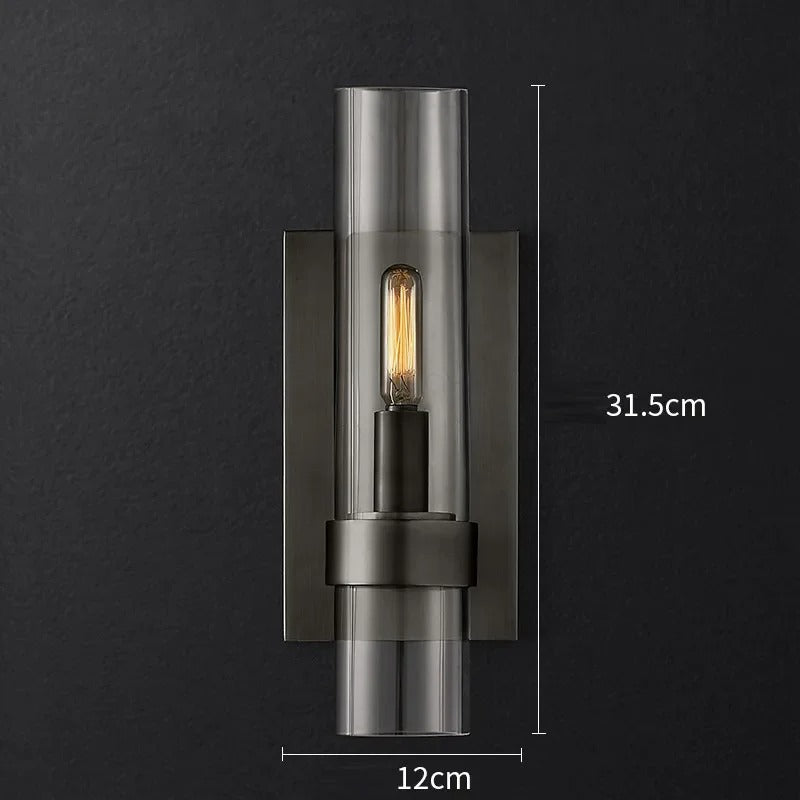 Black designer wall light