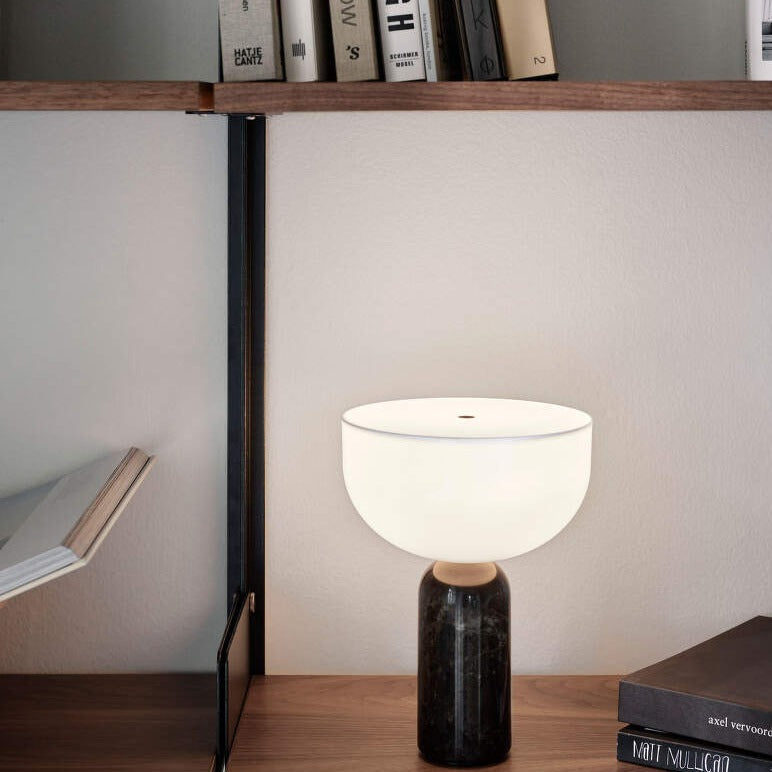 Elegant table lamp with marble base