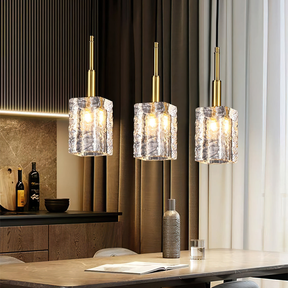 Stilvolle Messing -Kristalllampe