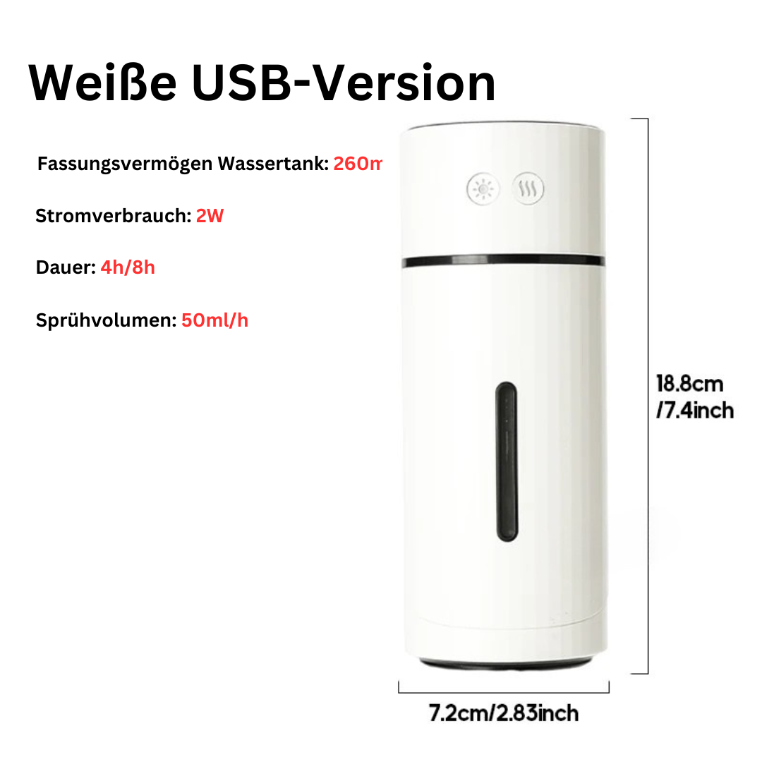 Drehbarer Mini Luftbefeuchter mit Licht