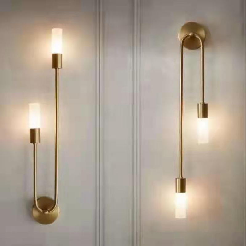 Moderne LED-Wandleuchte Gold Dual-Stab-Aster Selection