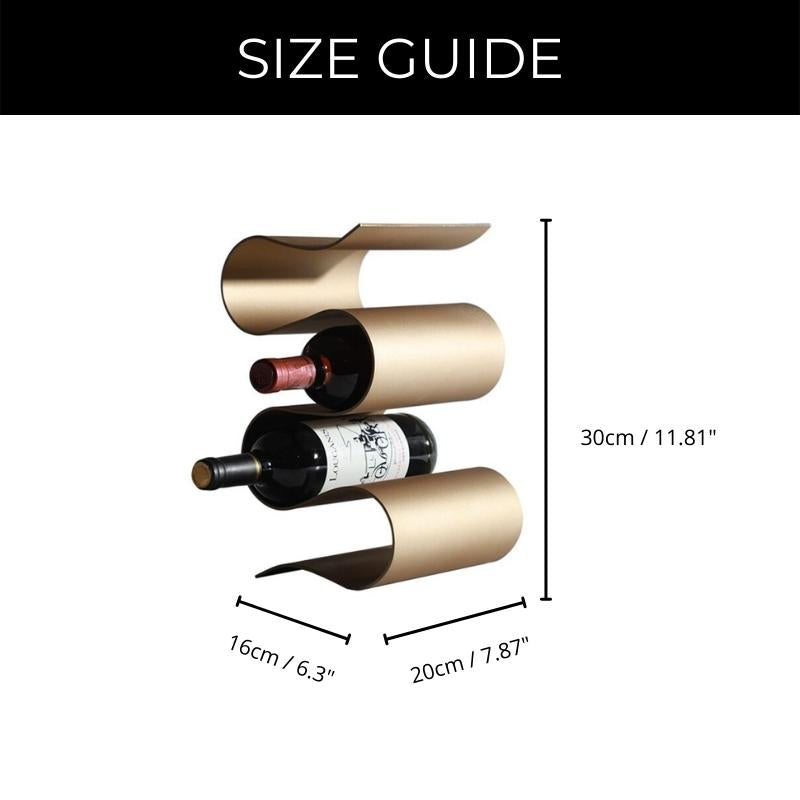 Elegantes Metall-Weinregal für den Tisch-Aster Selection
