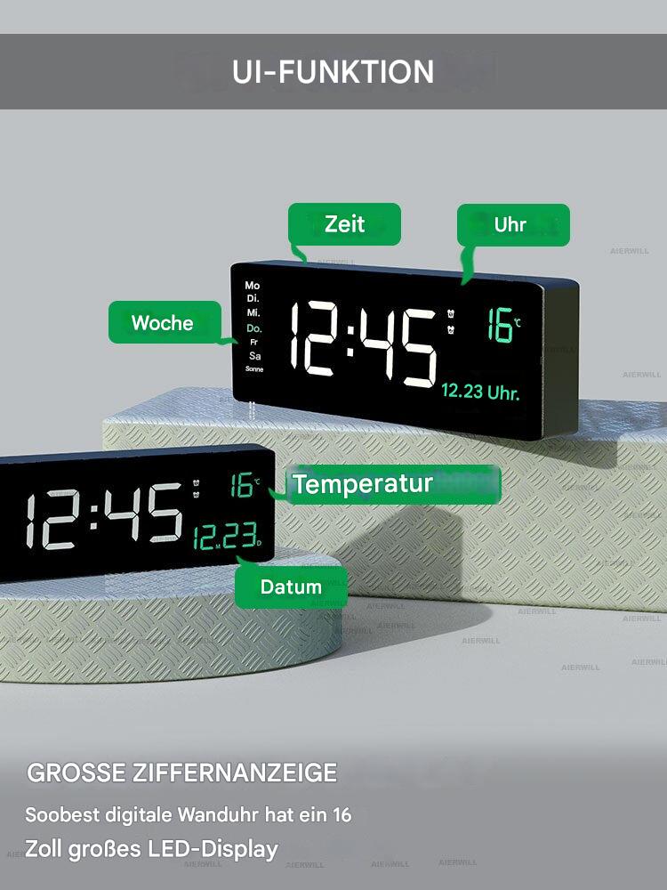 Design-Digitaluhr aus Acryl – Bunte Farben & zeitgemäße Optik-Aster Selection