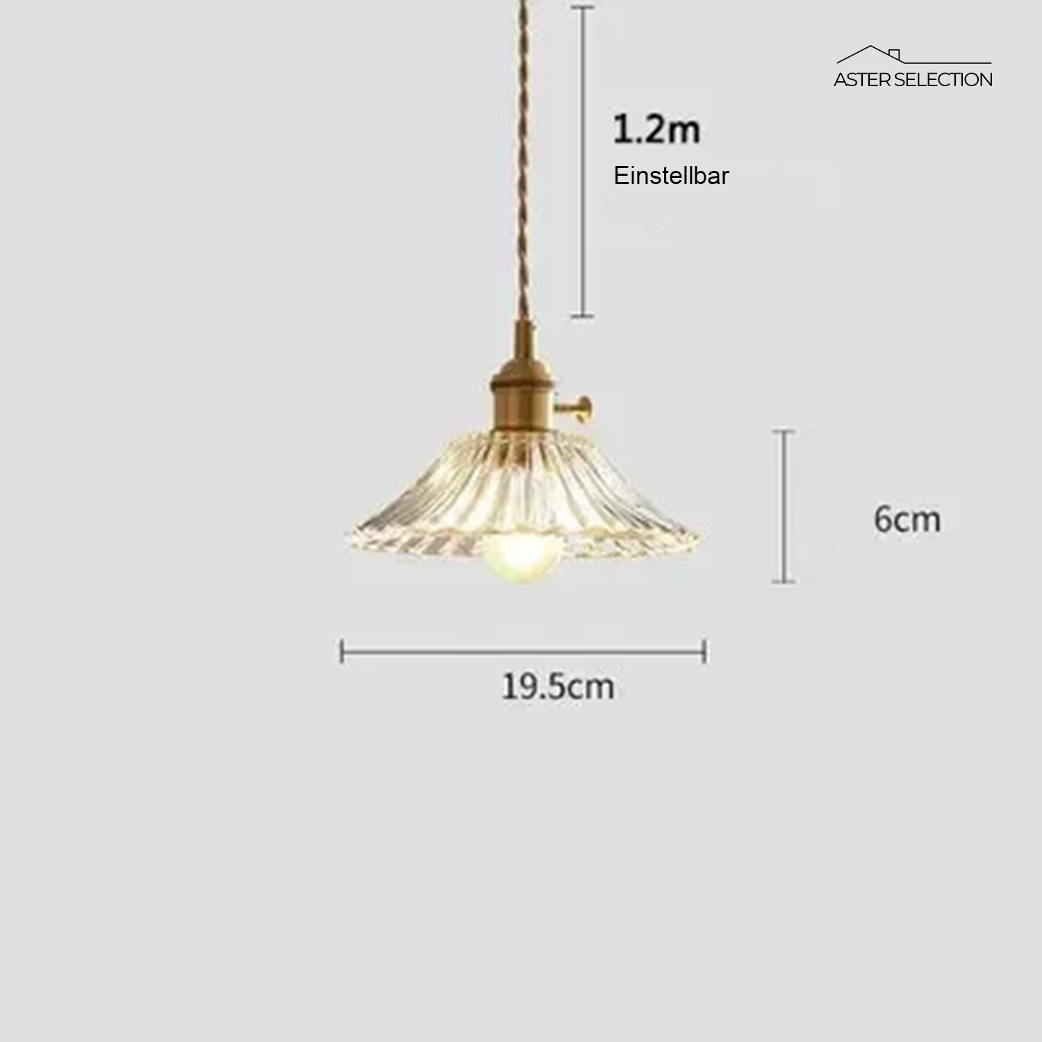 Glas E27 Pendelleuchte