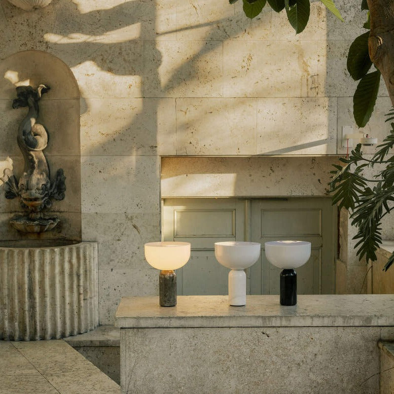 Elegant table lamp with marble base