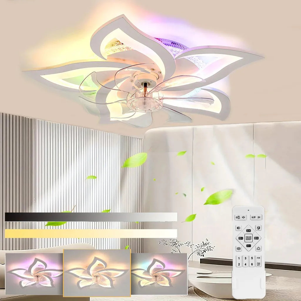 RGB-LED-Deckenventilator mit Fernbedienung
