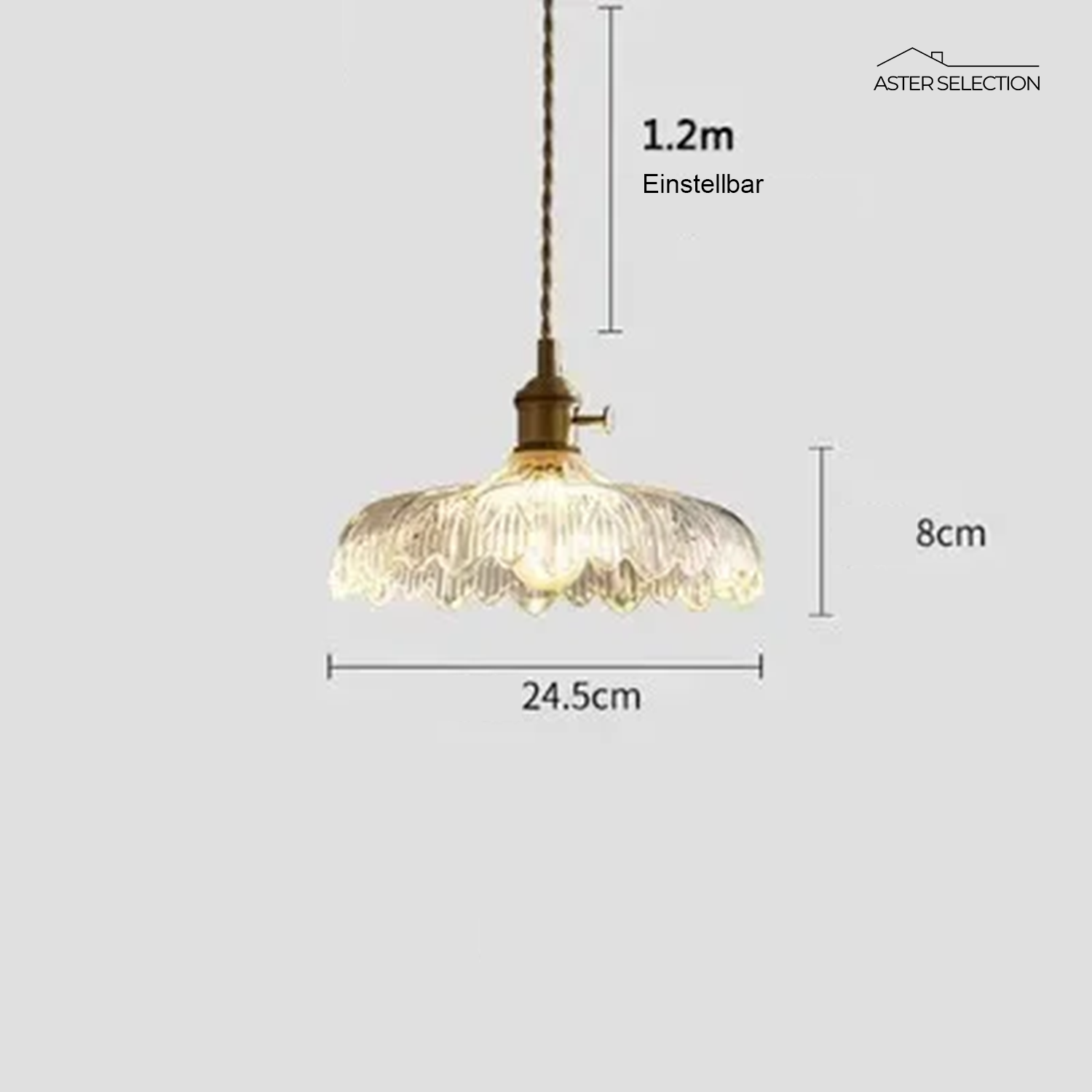 Glas E27 Pendelleuchte