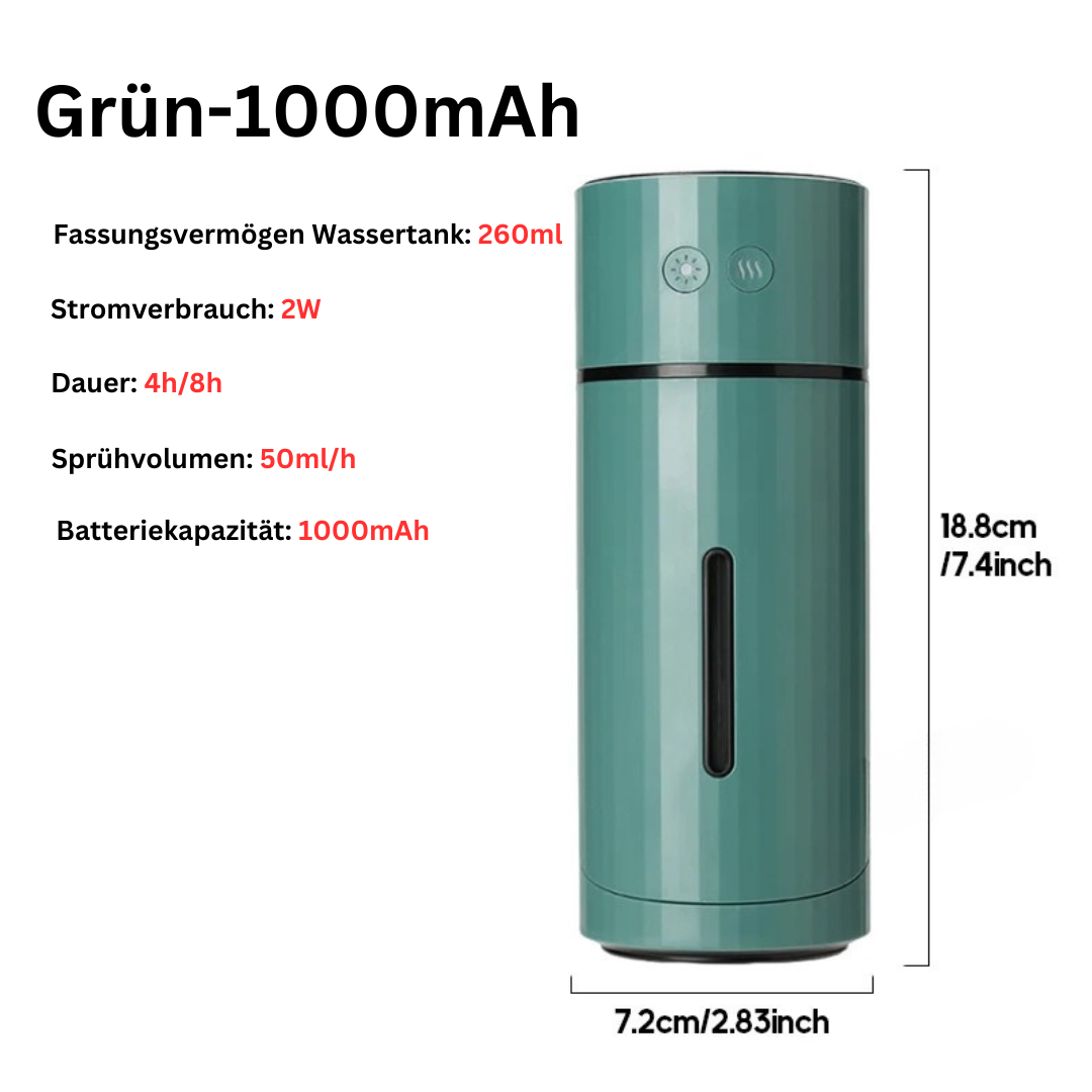 Drehbarer Mini Luftbefeuchter mit Licht