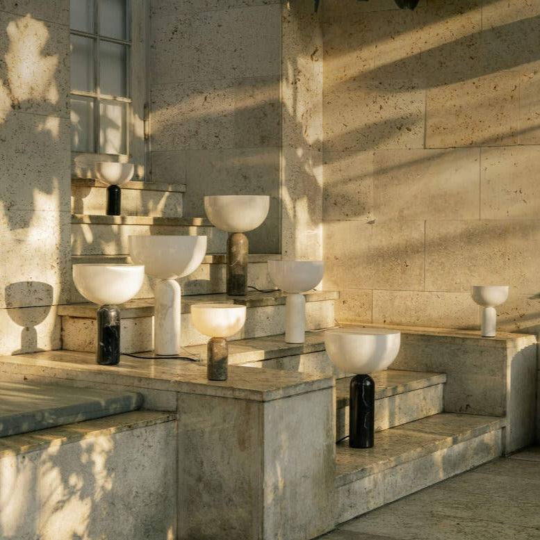 Elegant table lamp with marble base