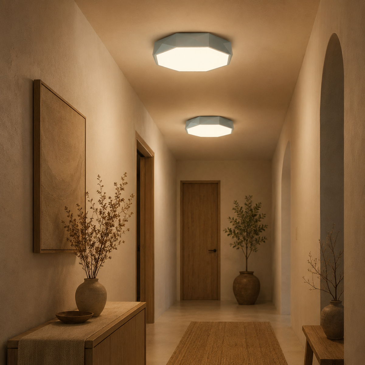 Norvella Skandinavische LED-Deckenleuchte aus Eisen und PVC