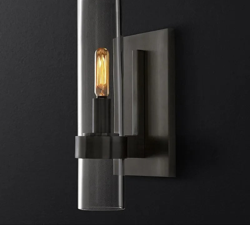 Black designer wall light