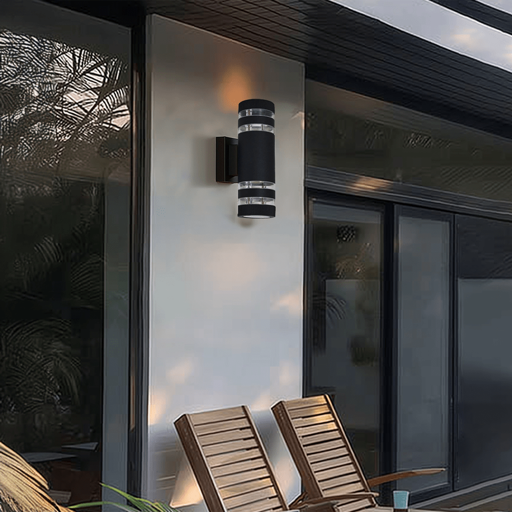 Waterproof double head outdoor wall light