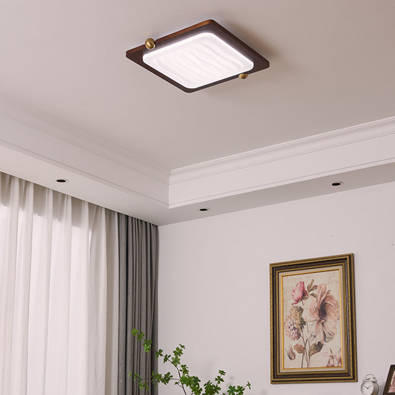 Moderne LED Holzlampe fürs Wohnzimmer