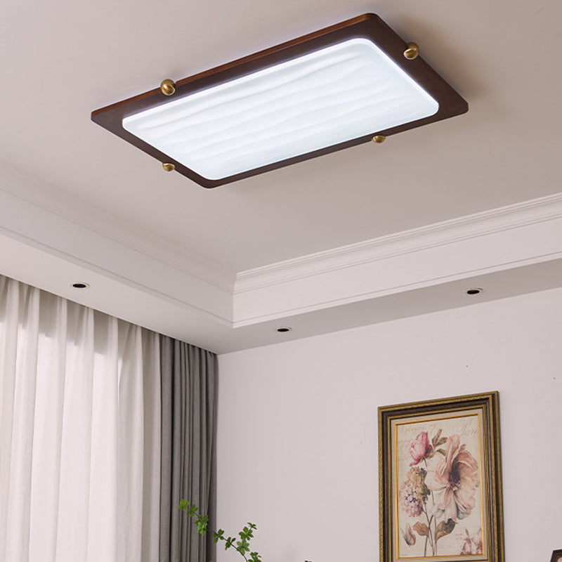 Moderne LED Holzlampe fürs Wohnzimmer