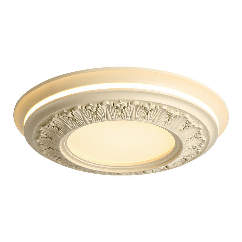 Französische Harz-Deckenleuchte geschnitzt-Aster Selection