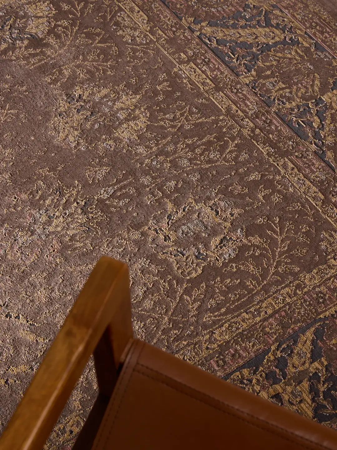 Blauer Vintage Teppich orientalisch modern Wohnzimmer Teppich elegant