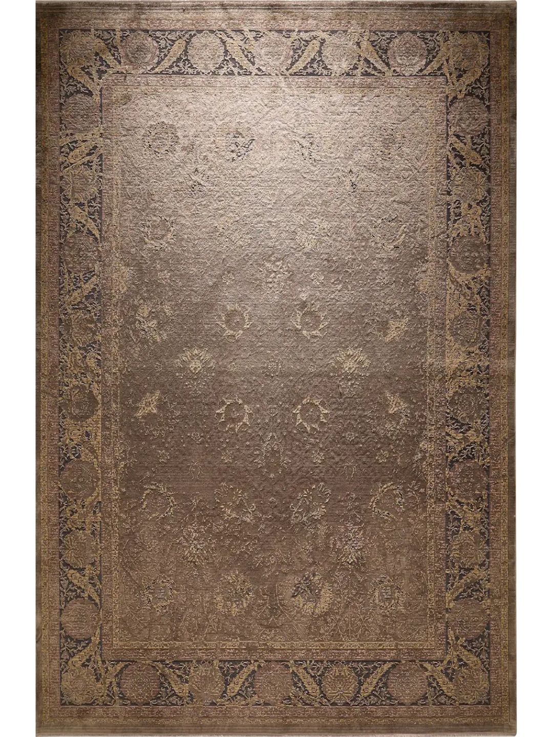 Blauer Vintage Teppich orientalisch modern Wohnzimmer Teppich elegant