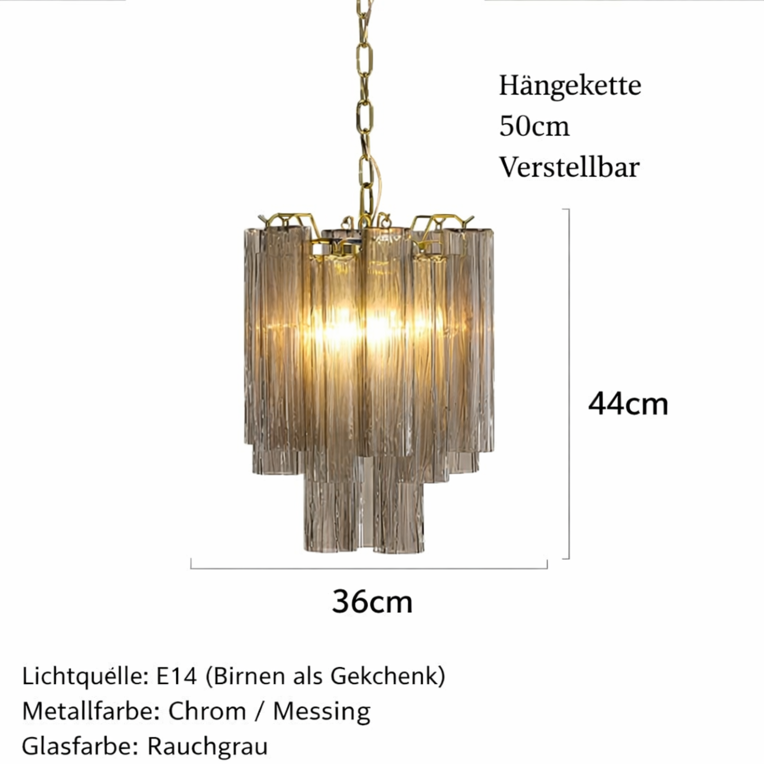 Aster Maison | Runde rauchglas pendelleuchte