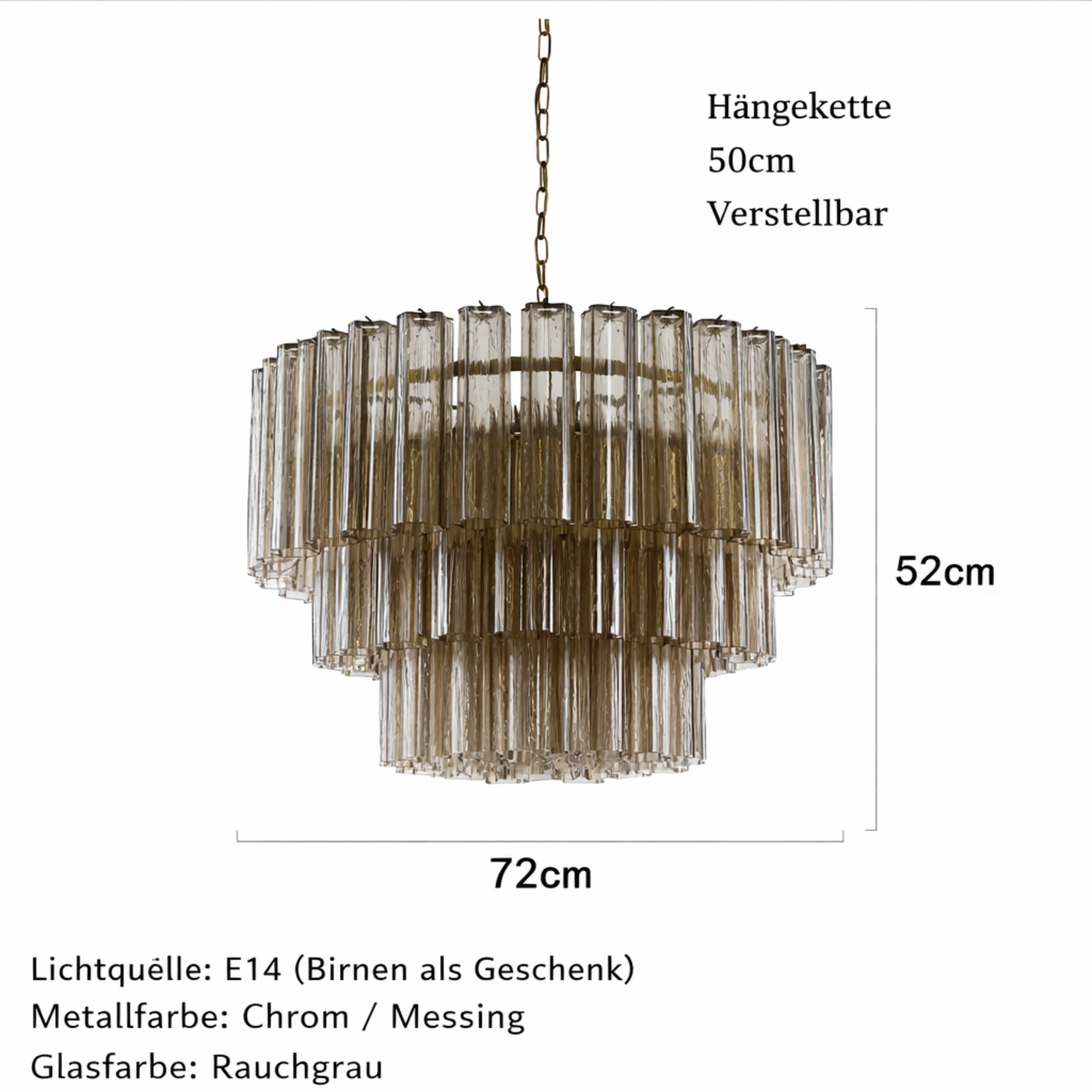 Aster Maison | Runde rauchglas pendelleuchte