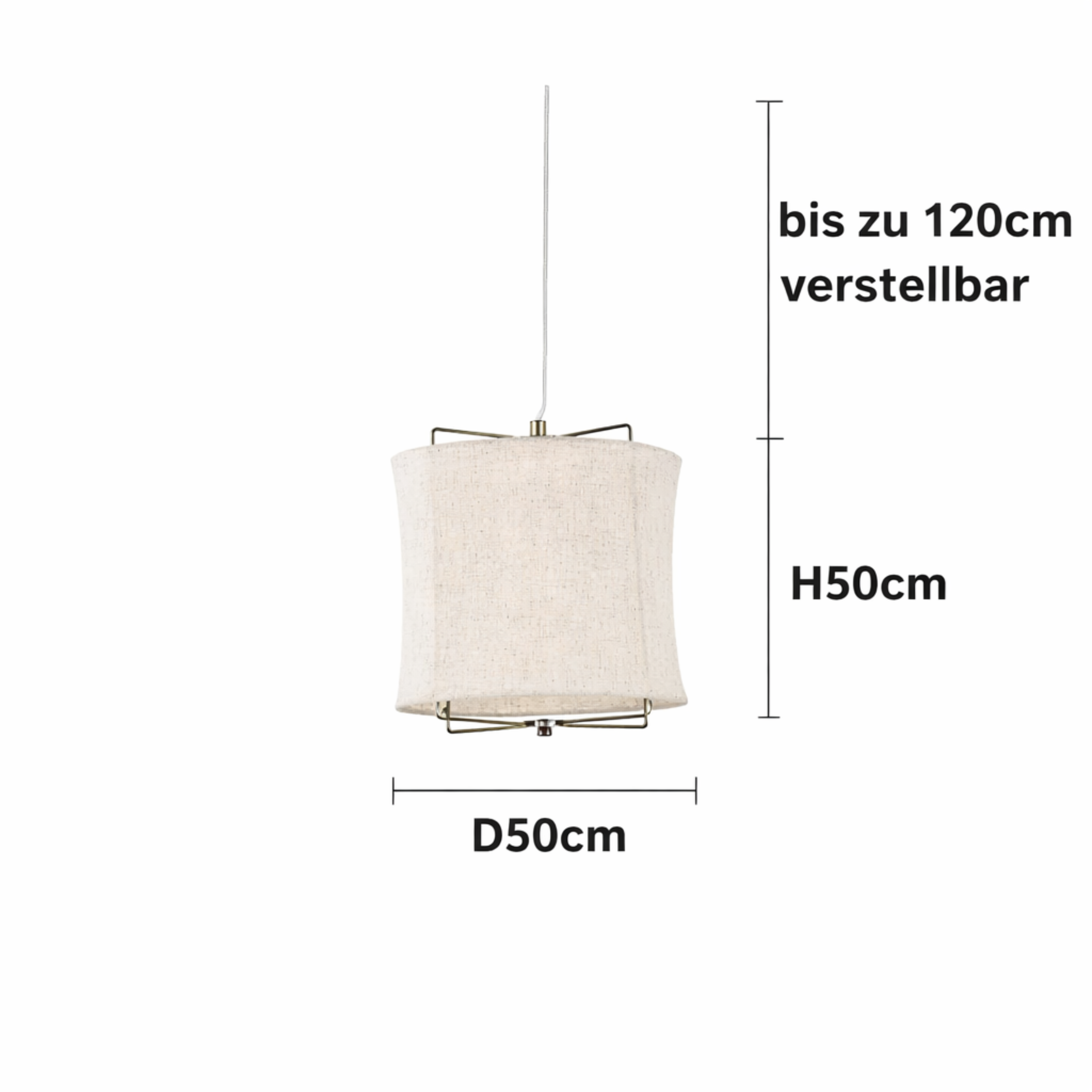 Aster Maison | Wabi Sabi stoff pendelleuchte - lang