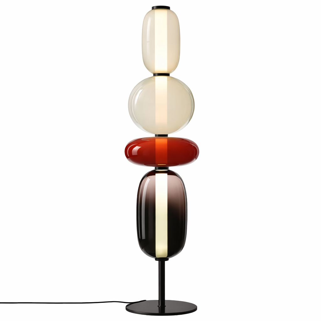 Designer-Stehlampe mit Farbdetails