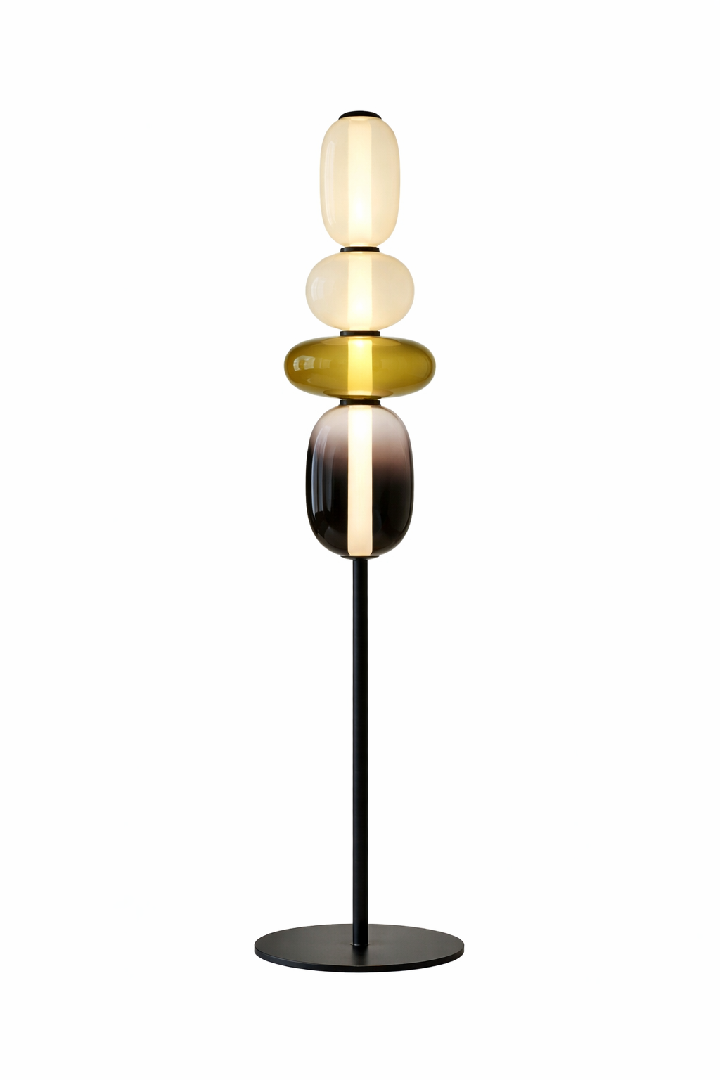 Designer-Stehlampe mit Farbdetails