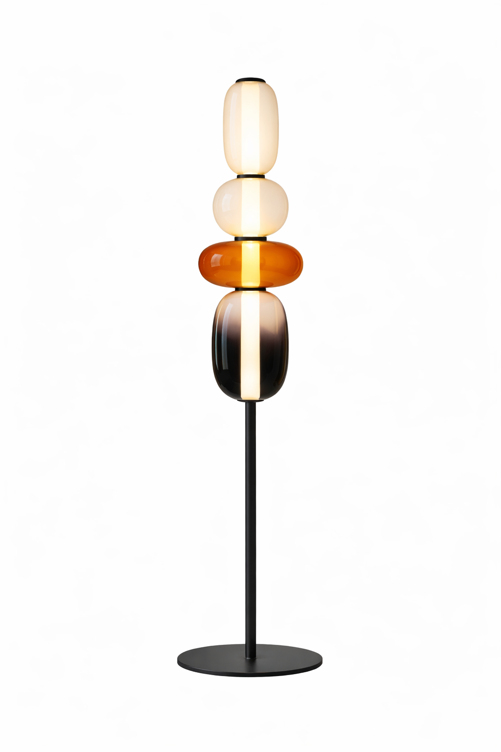 Designer-Stehlampe mit Farbdetails