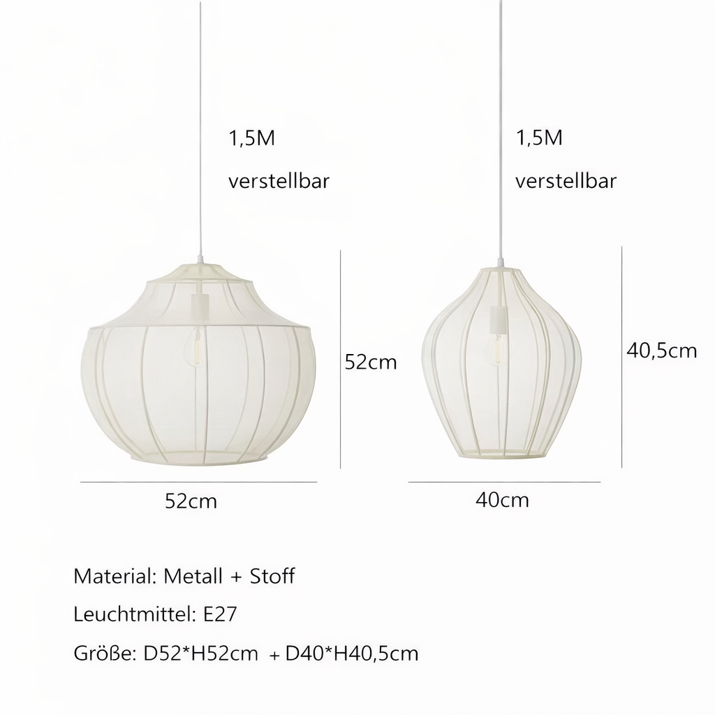 Aster Maison | Nordische Stoff-Pendelleuchte Minimalistisch