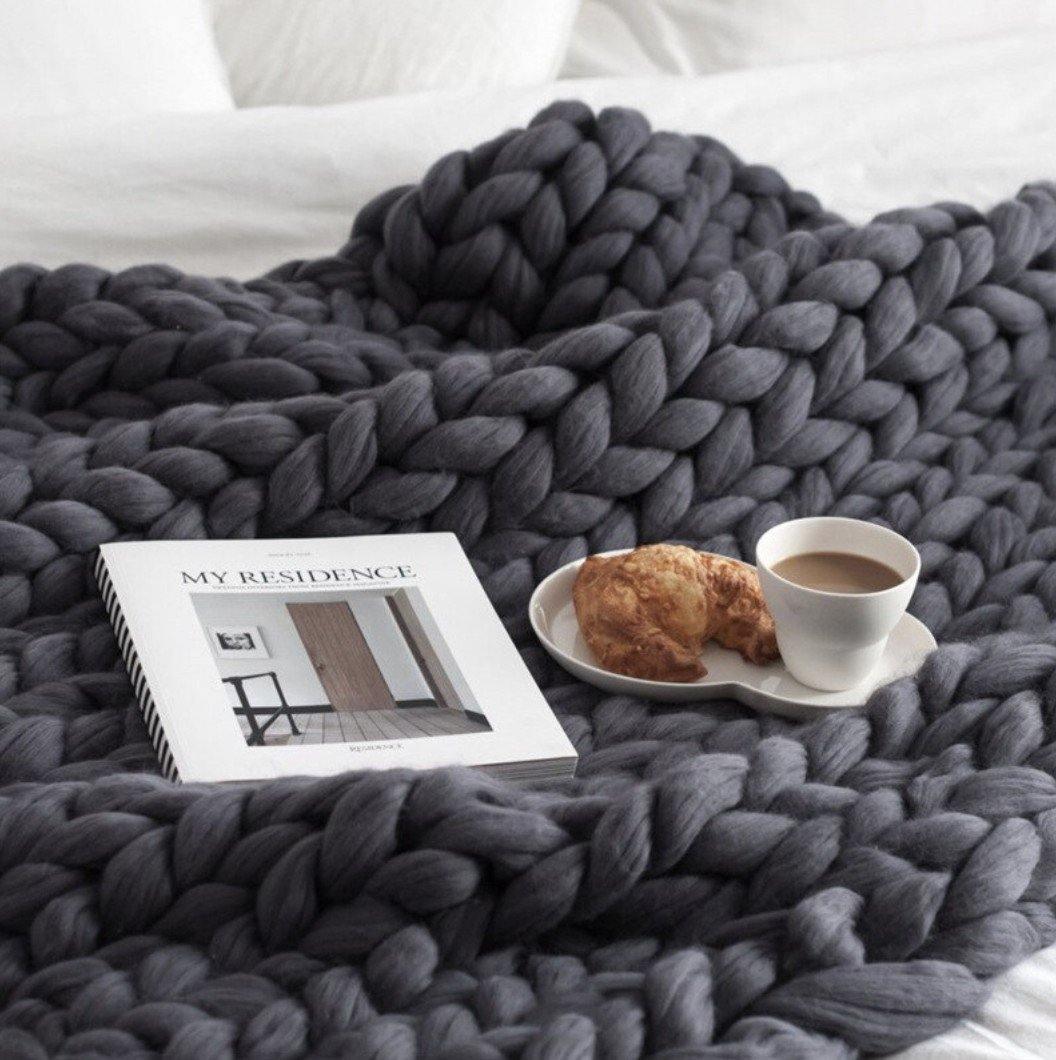 Kuschelige Strick-Decke-Aster Selection