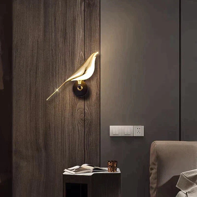 Skandinavische Wandleuchte – Elegantes Vogeldesign mit warmem LED-Licht-Aster Selection