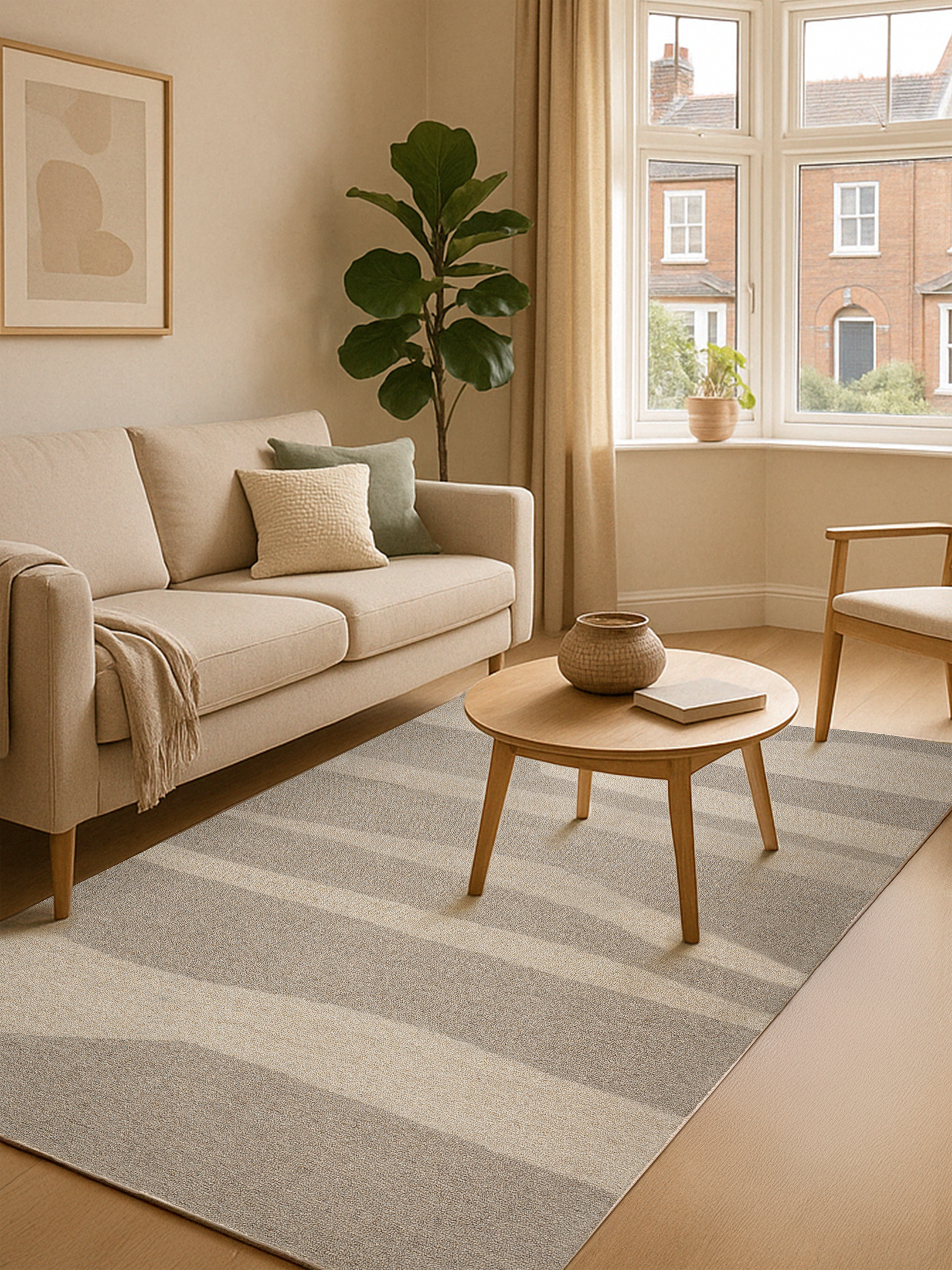 Wollteppich 200x300 oder 240x340 groß für Wohnzimmer und Schlafzimmer