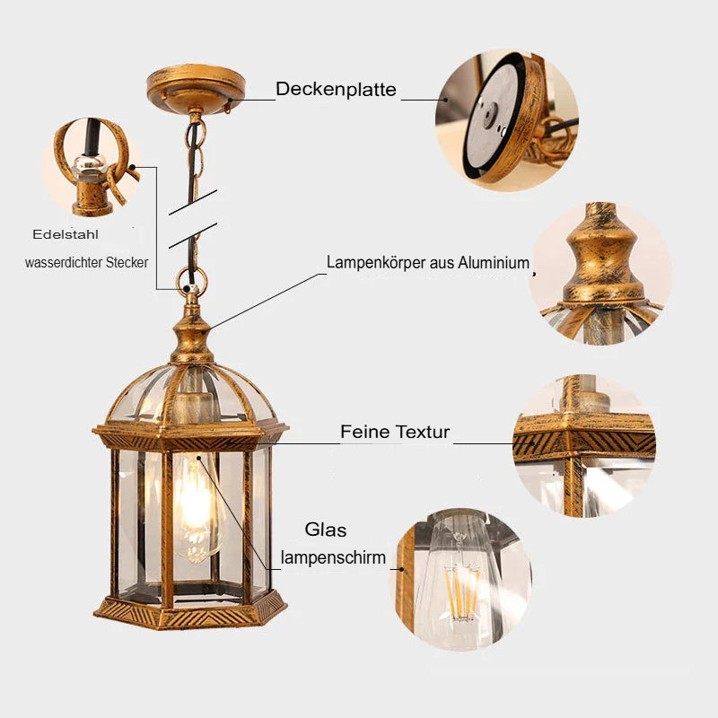 Hanging lamp for garden outdoor area