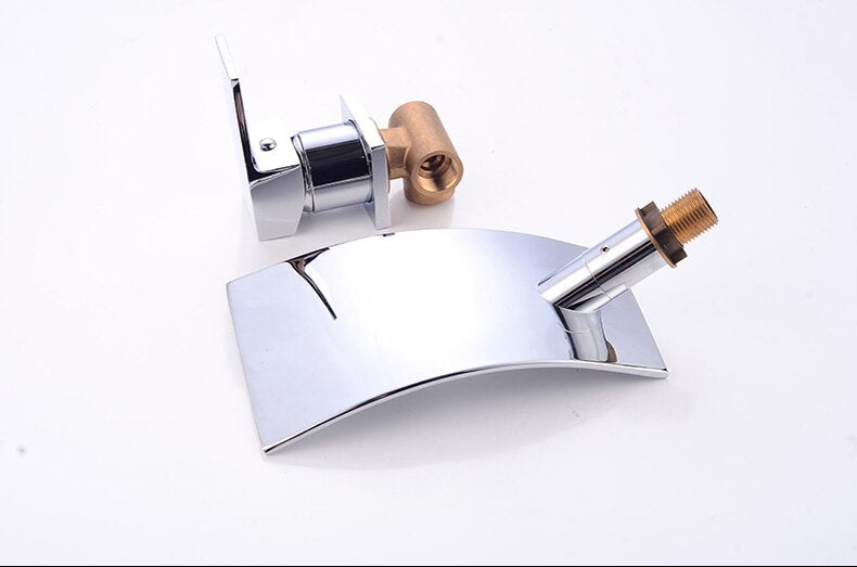 Elegant waterfall faucet with curved design