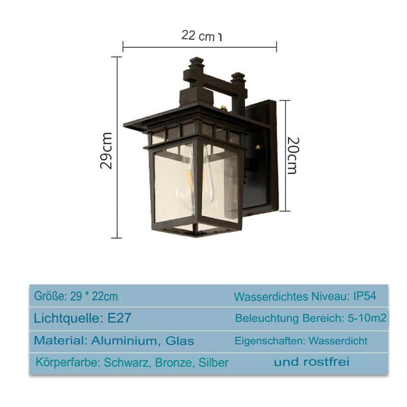 Vintage outdoor wall light retro style