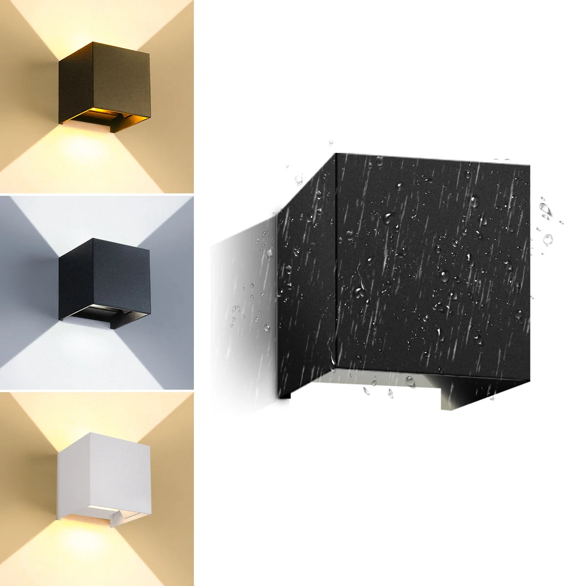 Geometrische LED-Außenwandleuchte