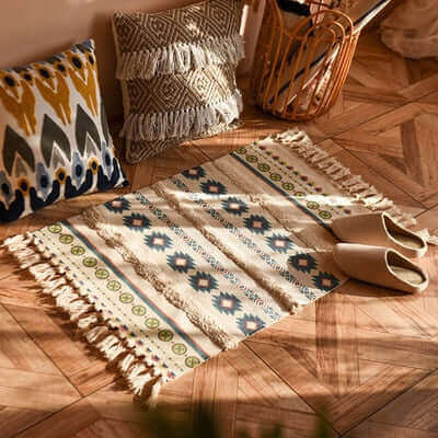 Waschbarer Boho Teppich-Aster Selection