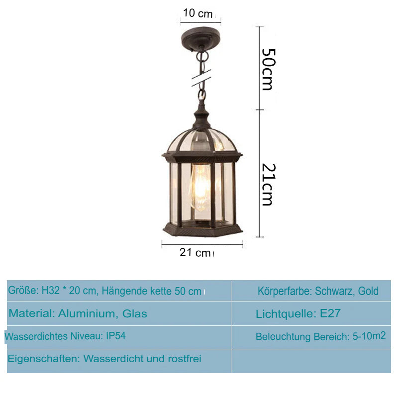 Hanging lamp for garden outdoor area
